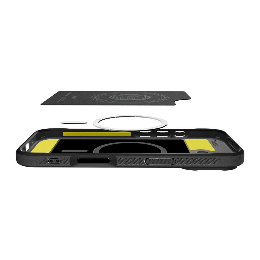 Puzdro MagSafe pre Apple iPhone 17, Spigen, Rugged Armor, Matná Čierna