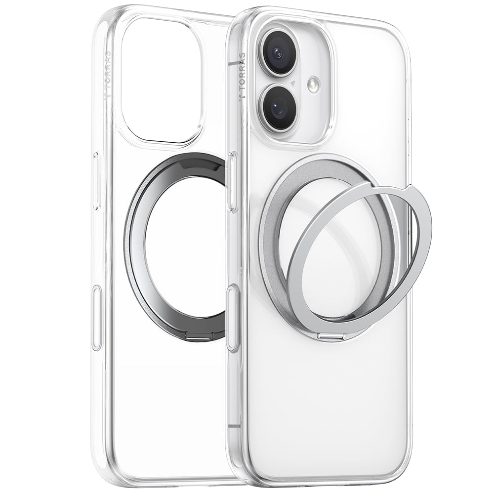 Puzdro MagSafe pre Apple iPhone 17, Torras, Ostand Pro, Transparent