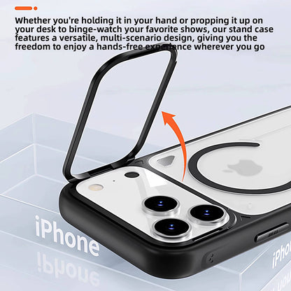 Puzdro MagSafe pre Apple iPhone 18 Pro / 17 Pro, Blueo, stojan s odvodom tepla, saténové priehľadné oranžové