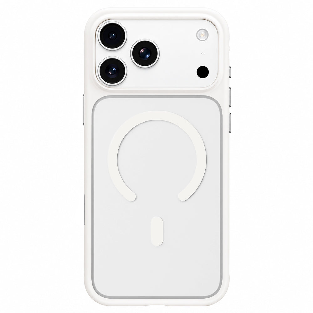Puzdro MagSafe pre Apple iPhone 18 Pro / 17 Pro, Blueo, šetrné k pokožke, odolné proti pádom, saténovo biele