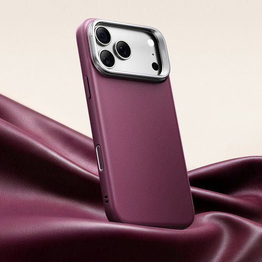 MagSafe puzdro pre Apple iPhone 18 Pro / 17 Pro, ESR, Atelier s opierkou, Tmavo červená matná