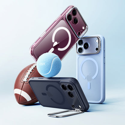 MagSafe Case for Apple iPhone 18 Pro / 17 Pro, ESR, Classic Hybrid Kickstand, Transparent Black