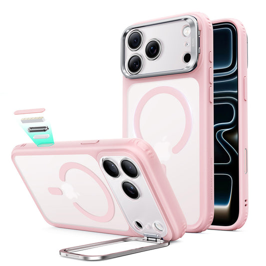 MagSafe puzdro pre Apple iPhone 18 Pro / 17 Pro, ESR, Classic Hybrid Kickstand, Satinovaná ružová