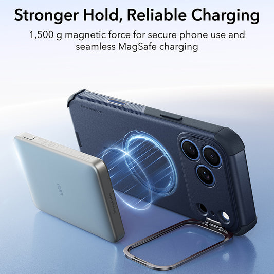 MagSafe puzdro pre Apple iPhone 18 Pro / 17 Pro, ESR, Cyber Armor Kickstand, Modré