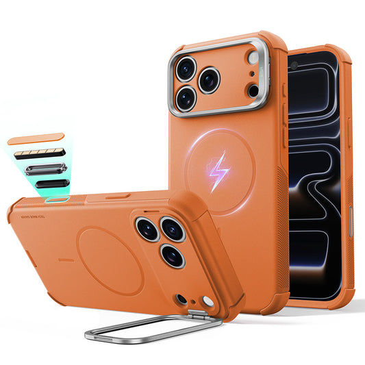 MagSafe puzdro pre Apple iPhone 18 Pro / 17 Pro, ESR, Cyber Armor Kickstand, Oranžové