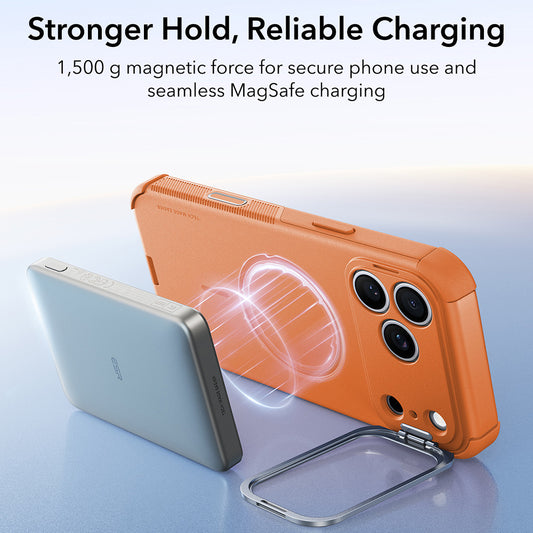 MagSafe puzdro pre Apple iPhone 18 Pro / 17 Pro, ESR, Cyber Armor Kickstand, Oranžové