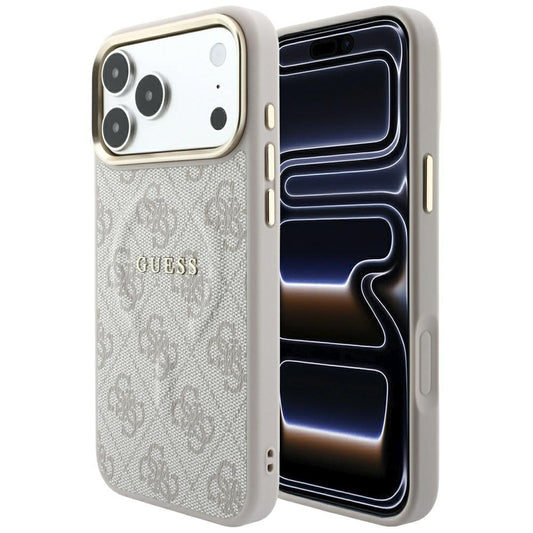 MagSafe puzdro pre Apple iPhone 18 Pro / 17 Pro, Guess, 4G Embossed Classic, Ružové