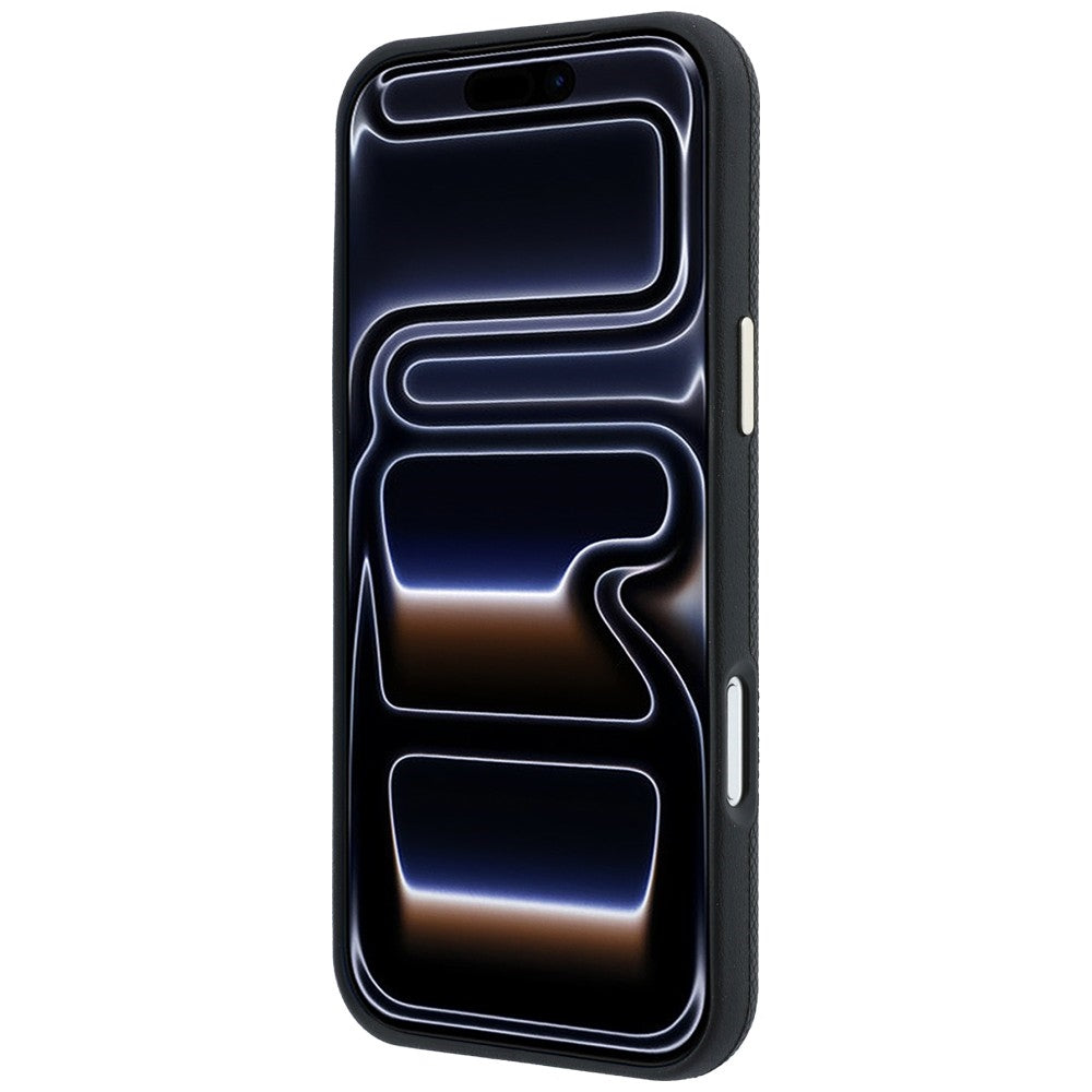 MagSafe puzdro pre Apple iPhone 18 Pro / 17 Pro, Guess, Štruktúrované okrúhle logo so štrasom, Čierne