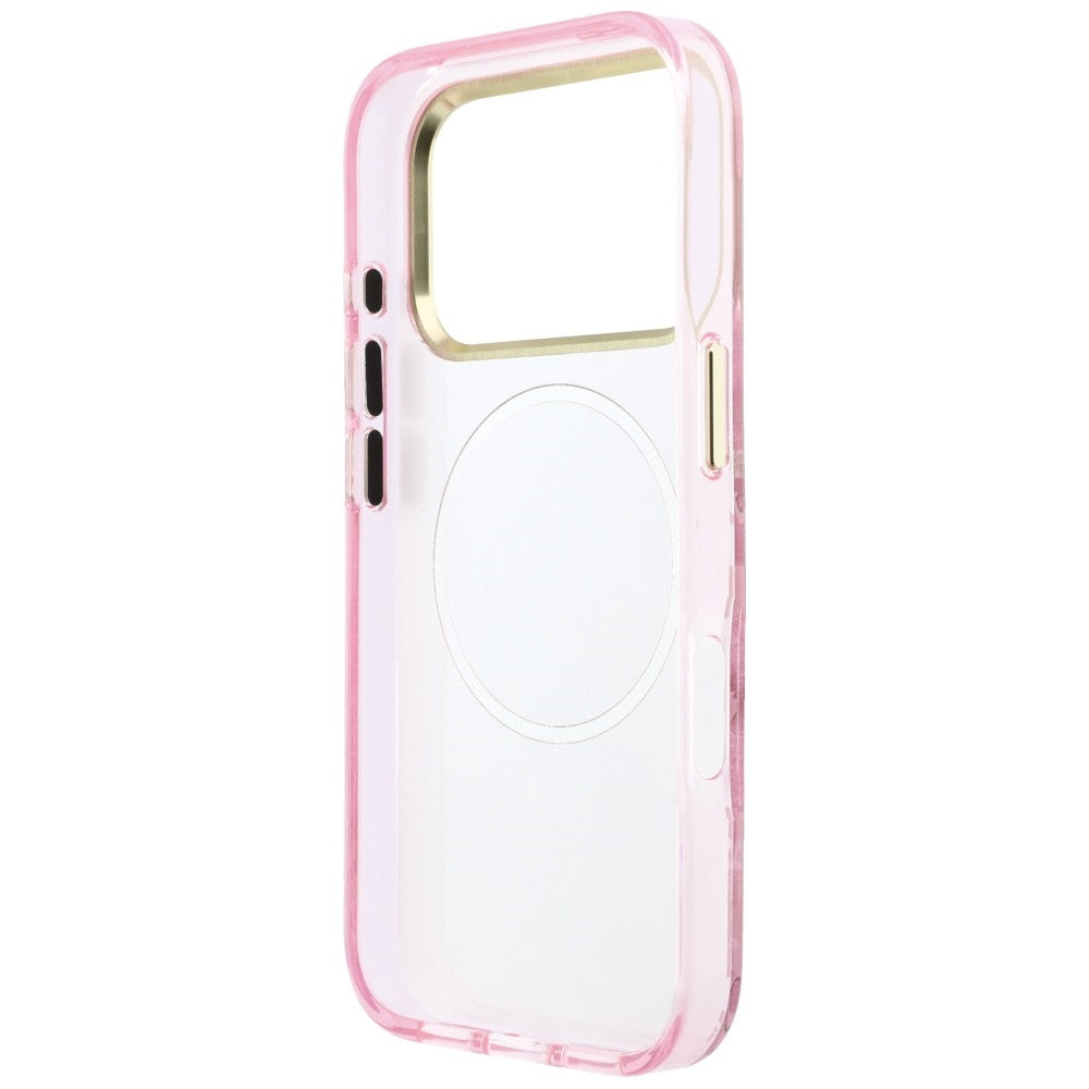 MagSafe puzdro pre Apple iPhone 18 Pro / 17 Pro, Guess, IML Glitter Blossom Roses, Ružové