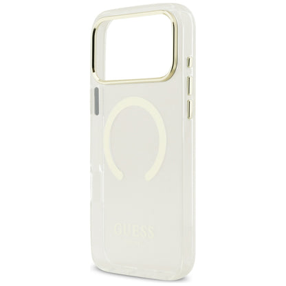 MagSafe puzdro pre Apple iPhone 18 Pro / 17 Pro, Guess, Metal Outline, Zlaté