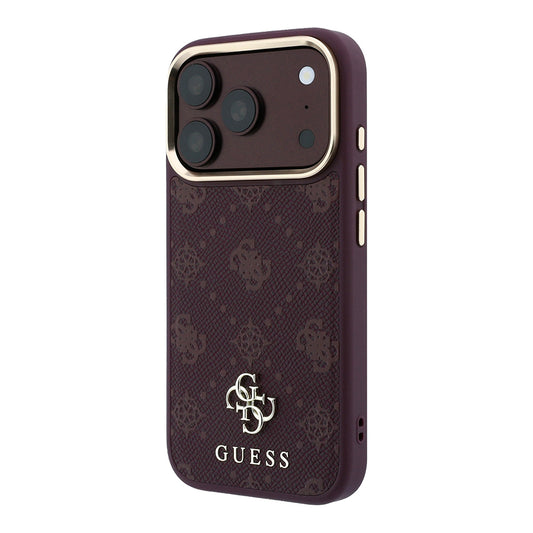 MagSafe puzdro pre Apple iPhone 18 Pro / 17 Pro, Guess, Peony 4G Small Logo, Bordová
