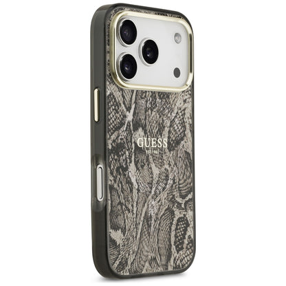 MagSafe puzdro pre Apple iPhone 18 Pro / 17 Pro, Guess, vzor Python, hnedé