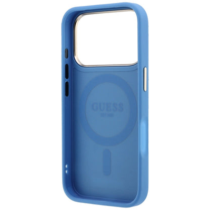 MagSafe puzdro pre Apple iPhone 18 Pro / 17 Pro, Guess, Ring Stand 360 4G Classic Logo, Modré