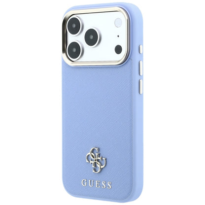 MagSafe puzdro pre Apple iPhone 18 Pro / 17 Pro, Guess, Saffiano Small 4G Classic, Modrá