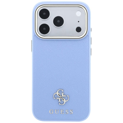 MagSafe puzdro pre Apple iPhone 18 Pro / 17 Pro, Guess, Saffiano Small 4G Classic, Modrá