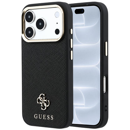 MagSafe puzdro pre Apple iPhone 18 Pro / 17 Pro, Guess, Saffiano Small 4G Classic, Čierna