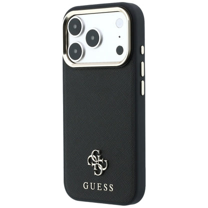 MagSafe puzdro pre Apple iPhone 18 Pro / 17 Pro, Guess, Saffiano Small 4G Classic, Čierna