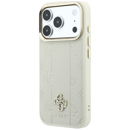MagSafe puzdro pre Apple iPhone 18 Pro / 17 Pro, Guess, Stripe Peony 4G, Béžová