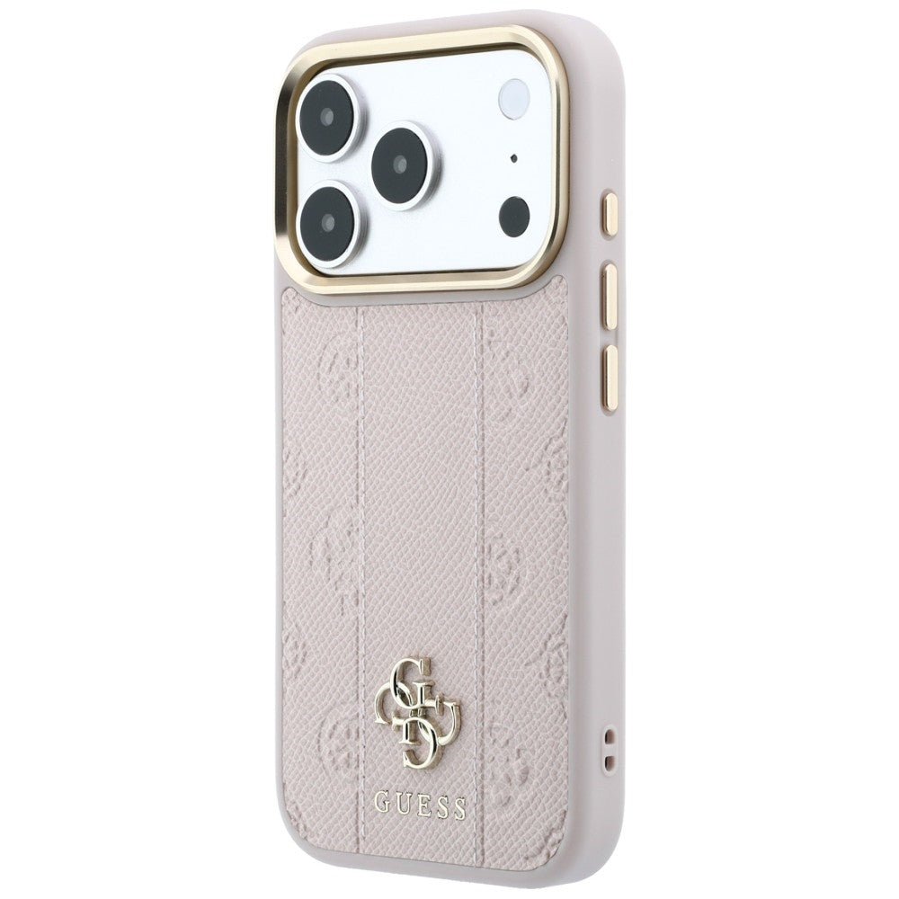 MagSafe puzdro pre Apple iPhone 18 Pro / 17 Pro, Guess, Stripe Peony 4G, Ružová