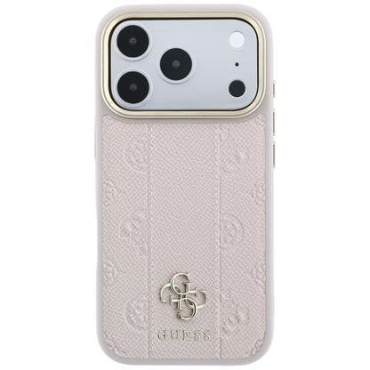 MagSafe puzdro pre Apple iPhone 18 Pro / 17 Pro, Guess, Stripe Peony 4G, Ružová