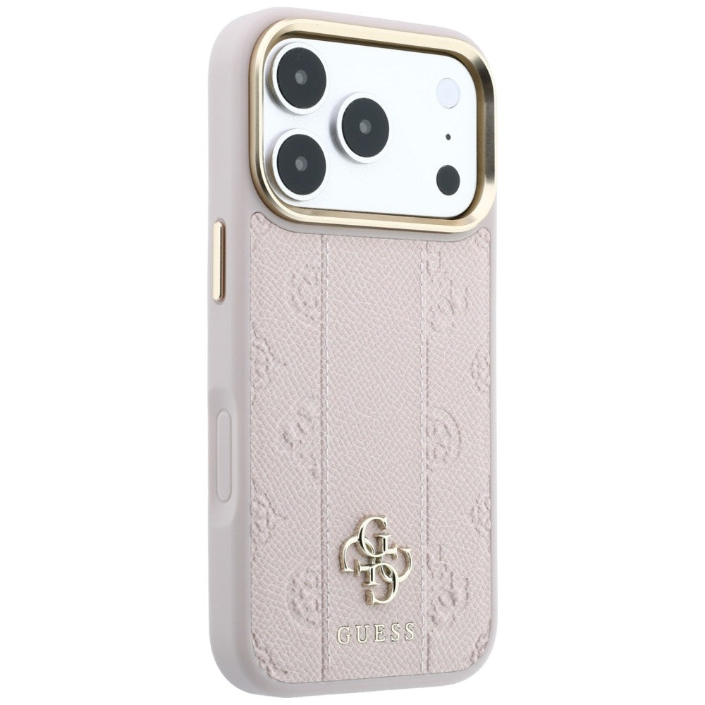 MagSafe puzdro pre Apple iPhone 18 Pro / 17 Pro, Guess, Stripe Peony 4G, Ružová