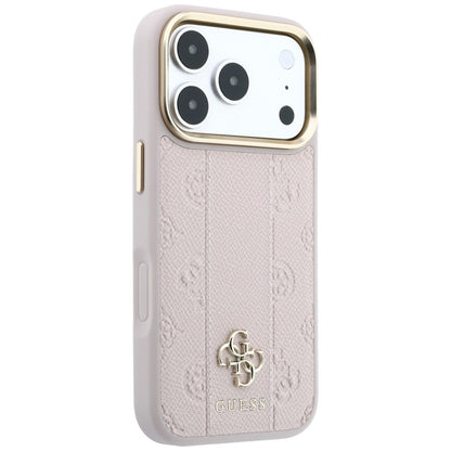 MagSafe puzdro pre Apple iPhone 18 Pro / 17 Pro, Guess, Stripe Peony 4G, Ružová