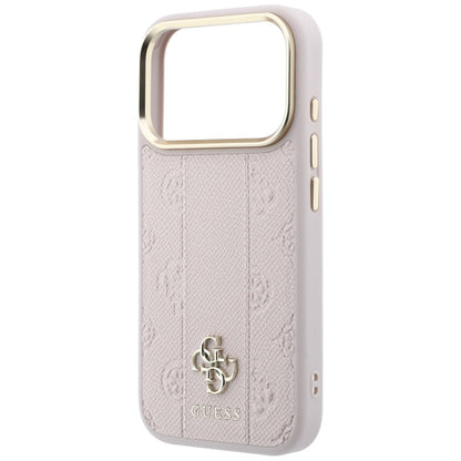 MagSafe puzdro pre Apple iPhone 18 Pro / 17 Pro, Guess, Stripe Peony 4G, Ružová