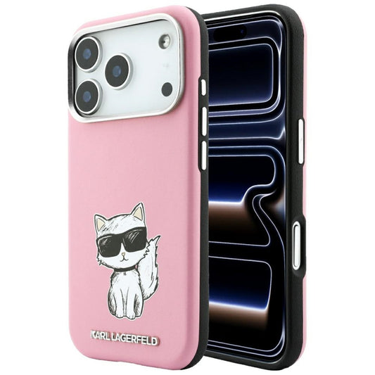 MagSafe puzdro pre Apple iPhone 18 Pro / 17 Pro, Karl Lagerfeld, Choupette Sketch, Ružová