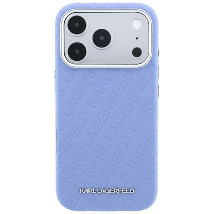 MagSafe puzdro pre Apple iPhone 18 Pro / 17 Pro, Karl Lagerfeld, Štruktúrované kovové logo, Modré