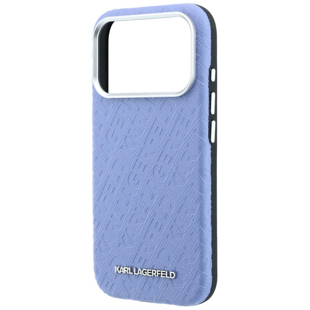 MagSafe puzdro pre Apple iPhone 18 Pro / 17 Pro, Karl Lagerfeld, Štruktúrované kovové logo, Modré