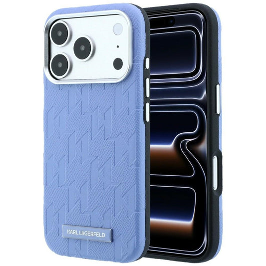 MagSafe puzdro pre Apple iPhone 18 Pro / 17 Pro, Karl Lagerfeld, Grained Mono Resin Logo, Bleu