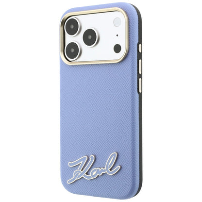 MagSafe puzdro pre Apple iPhone 18 Pro / 17 Pro, Karl Lagerfeld, Štruktúrované živicové logo, Modré