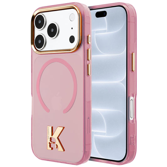 Puzdro MagSafe pre Apple iPhone 18 Pro / 17 Pro, Karl Lagerfeld, IML Karl Head Logo, ružové