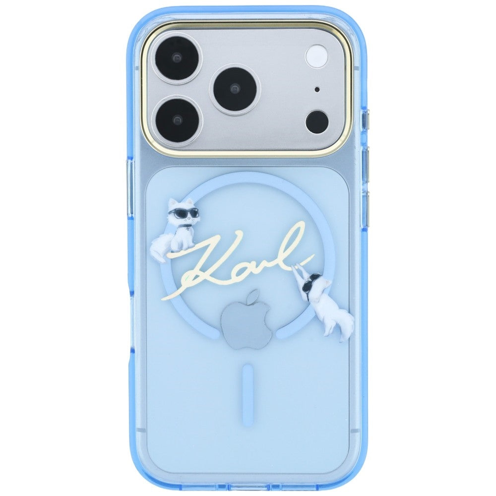 MagSafe puzdro pre Apple iPhone 18 Pro / 17 Pro, Karl Lagerfeld, IML Karl Script Logo, Modrá