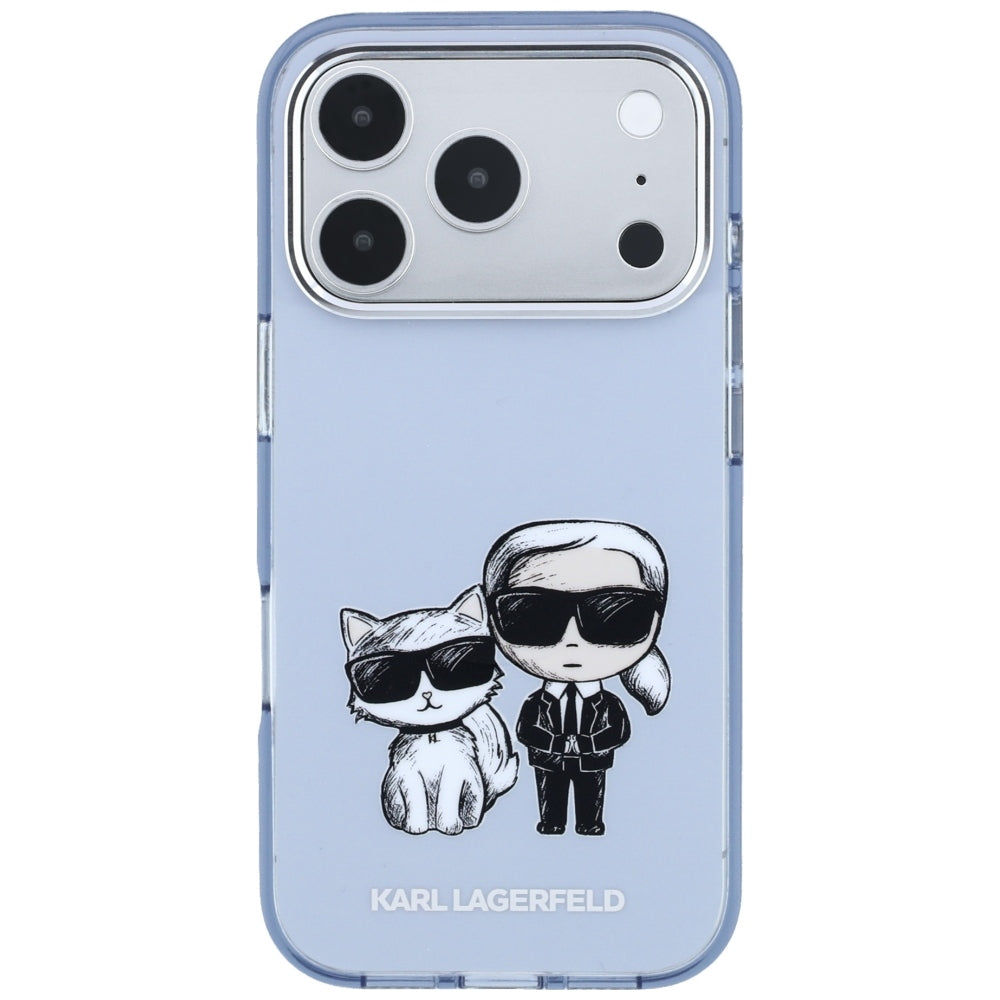 MagSafe puzdro pre Apple iPhone 18 Pro / 17 Pro, Karl Lagerfeld, IML KC Bodies Sketch Print, Modré