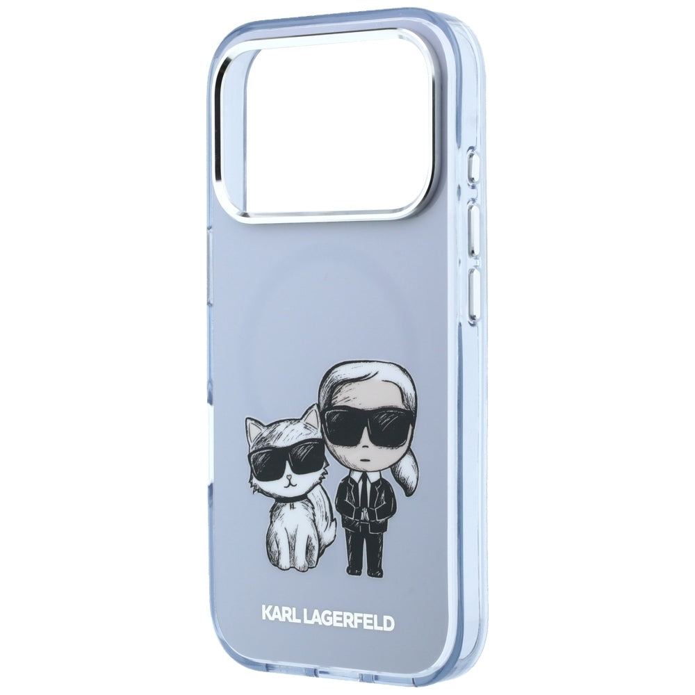 MagSafe puzdro pre Apple iPhone 18 Pro / 17 Pro, Karl Lagerfeld, IML KC Bodies Sketch Print, Modré