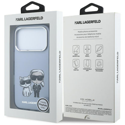 MagSafe puzdro pre Apple iPhone 18 Pro / 17 Pro, Karl Lagerfeld, IML KC Bodies Sketch Print, Modré