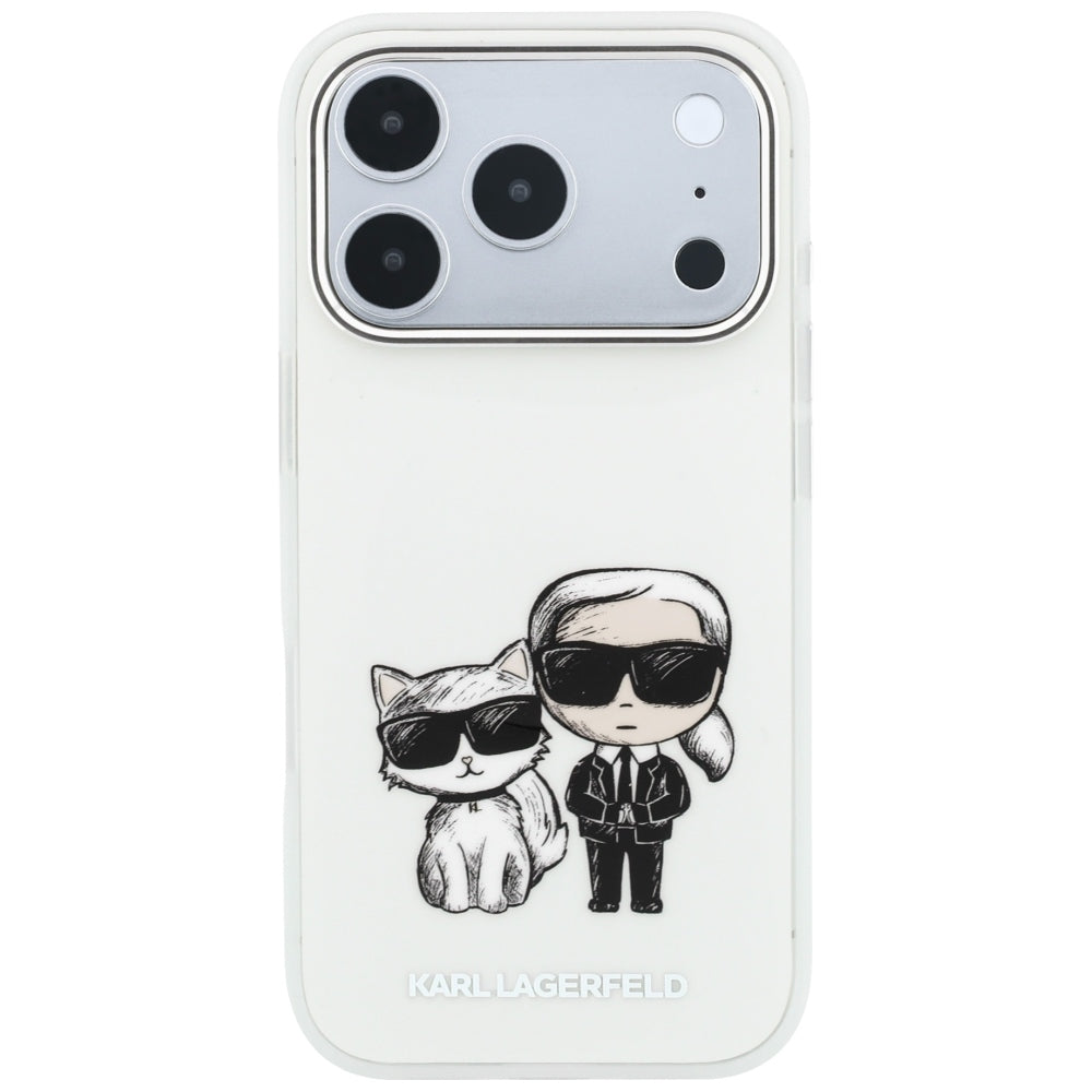 MagSafe puzdro pre Apple iPhone 18 Pro / 17 Pro, Karl Lagerfeld, IML KC Bodies Sketch Print, Béžová