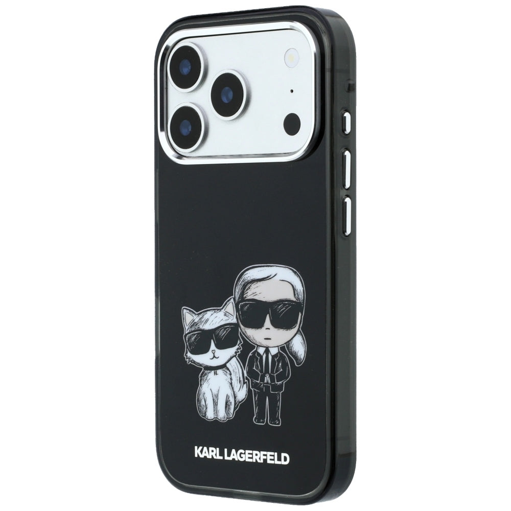 MagSafe puzdro pre Apple iPhone 18 Pro / 17 Pro, Karl Lagerfeld, IML KC Bodies Sketch Print, Čierna