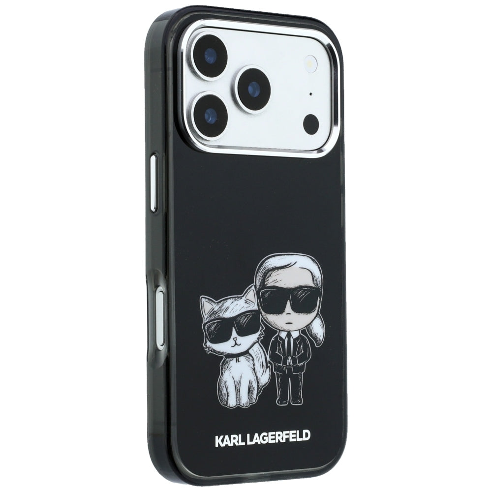 MagSafe puzdro pre Apple iPhone 18 Pro / 17 Pro, Karl Lagerfeld, IML KC Bodies Sketch Print, Čierna