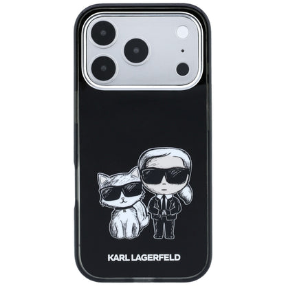 MagSafe puzdro pre Apple iPhone 18 Pro / 17 Pro, Karl Lagerfeld, IML KC Bodies Sketch Print, Čierna