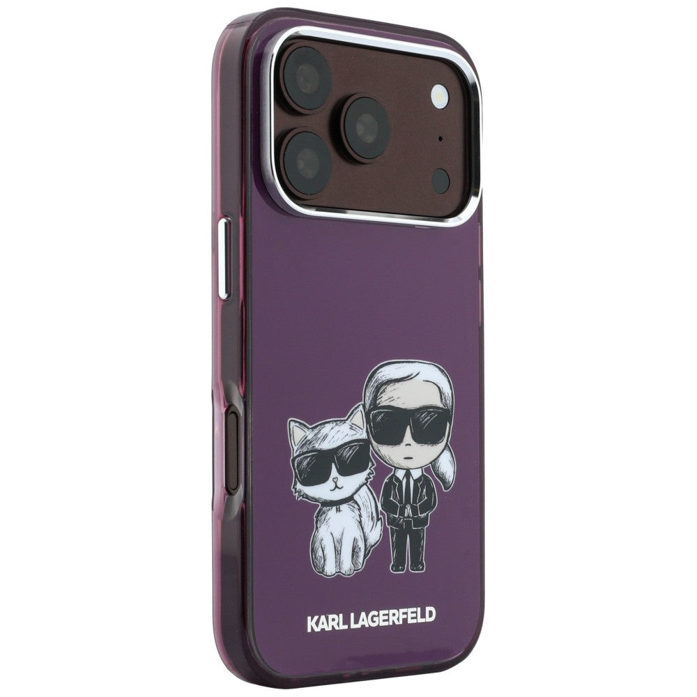 MagSafe puzdro pre Apple iPhone 18 Pro / 17 Pro, Karl Lagerfeld, IML KC Bodies Sketch Print, Bordová