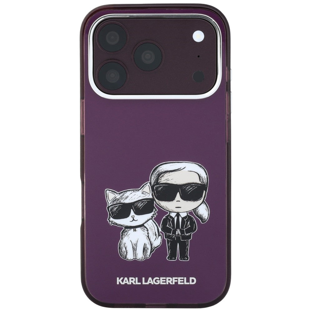 MagSafe puzdro pre Apple iPhone 18 Pro / 17 Pro, Karl Lagerfeld, IML KC Bodies Sketch Print, Bordová