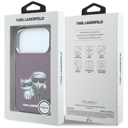 MagSafe puzdro pre Apple iPhone 18 Pro / 17 Pro, Karl Lagerfeld, IML KC Bodies Sketch Print, Bordová