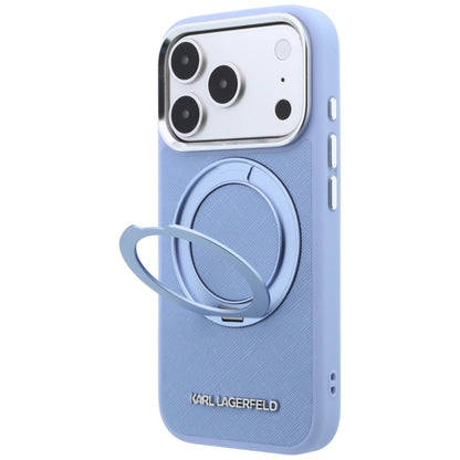 MagSafe puzdro pre Apple iPhone 18 Pro / 17 Pro, Karl Lagerfeld, Ring Stand 360 Saffiano, Modrá