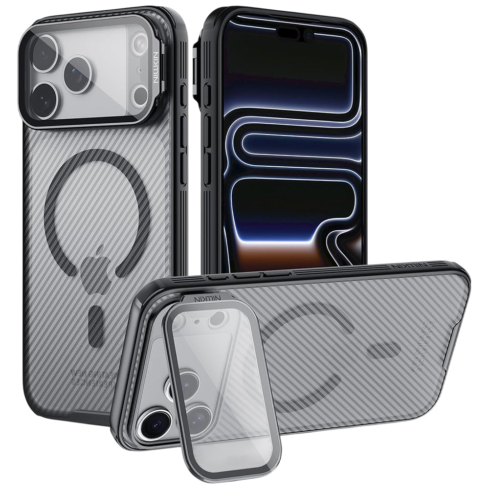 MagSafe puzdro pre Apple iPhone 18 Pro / 17 Pro, Nillkin, CamShield Prop, Čierne priehľadné