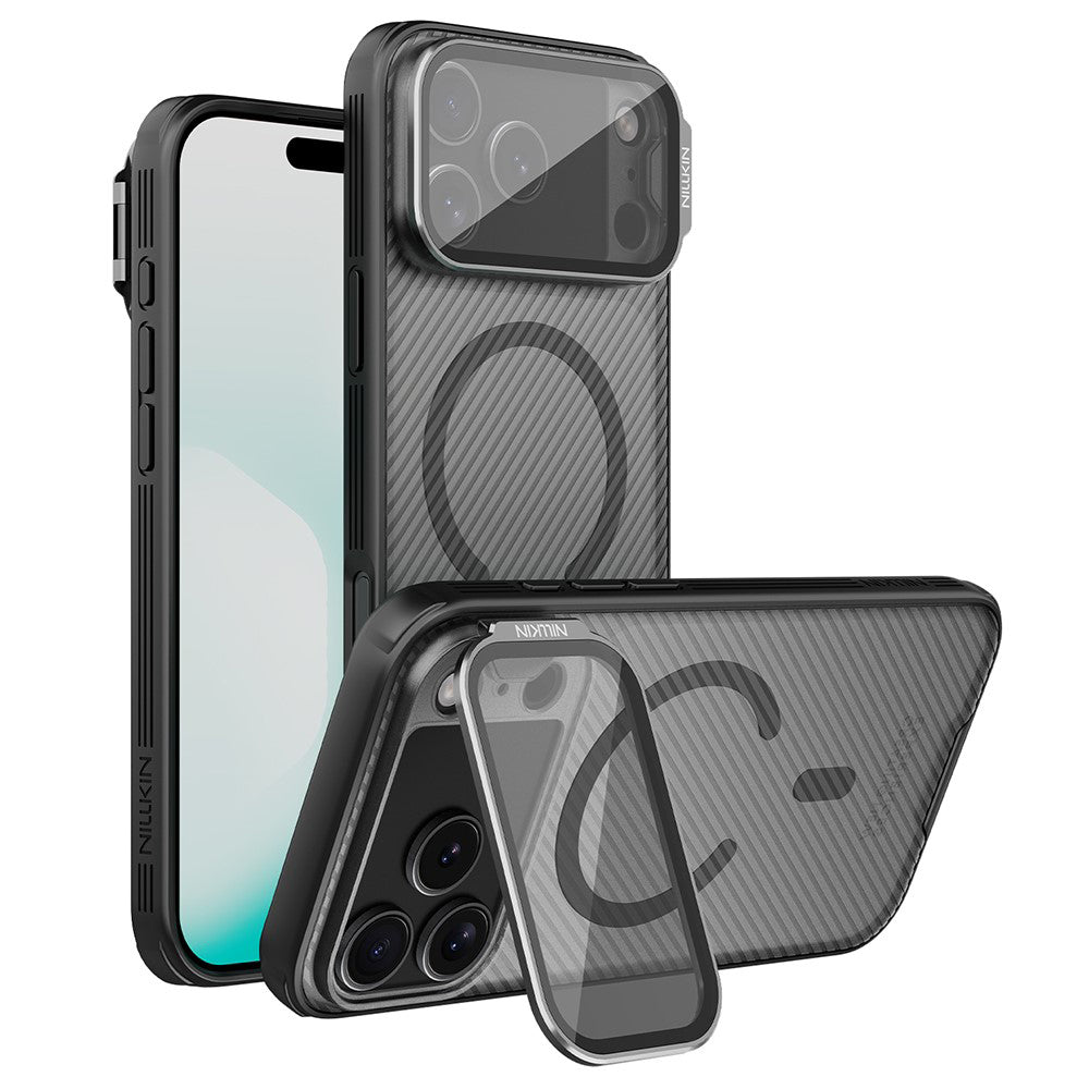 MagSafe puzdro pre Apple iPhone 18 Pro / 17 Pro, Nillkin, CamShield Prop, Čierne priehľadné