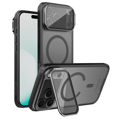 MagSafe puzdro pre Apple iPhone 18 Pro / 17 Pro, Nillkin, CamShield Prop, Čierne priehľadné