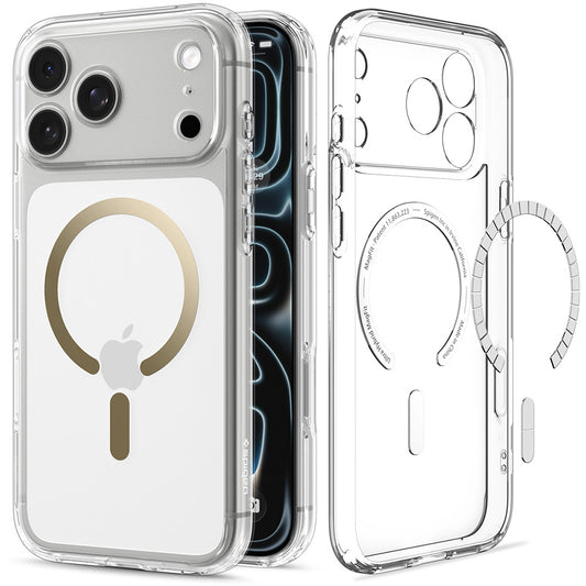 MagSafe puzdro pre Apple iPhone 18 Pro / 17 Pro, Spigen, Ultra Hybrid, Zlatá priehľadná ACS12157