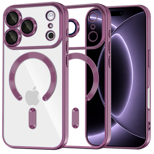 MagSafe puzdro pre Apple iPhone 18 Pro / 17 Pro, Techsuit, Luxury Crystal, Tmavo vínová